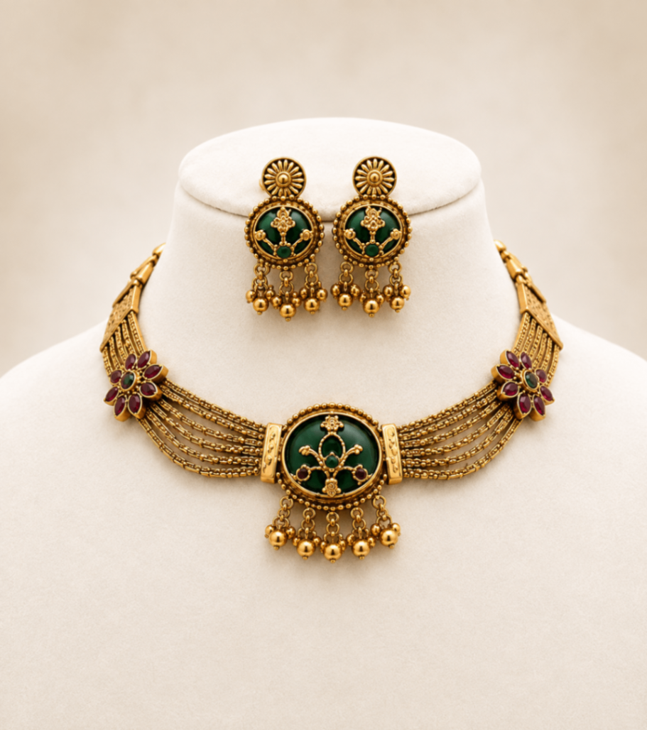 The malabar queen necklace set